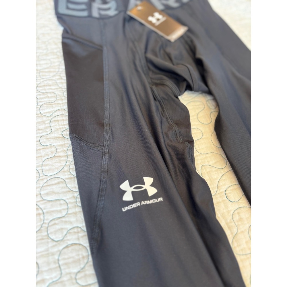 Under Armour Mens HeatGear 3/4 Compression Leggings Black Training Medium - Picture 2 of 5